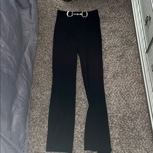 Wide leg pants with belt